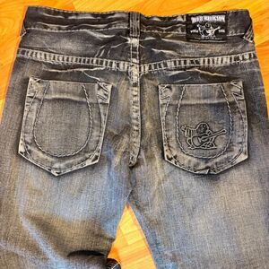 True-religion Men's Grey and Black Jeans